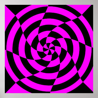 Corey Tiger 80s Vintage Op Art Poster