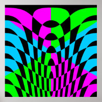 Corey Tiger 80s Vintage Op Art