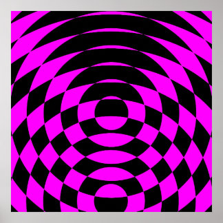 Corey Tiger 80s Vintage Op Art Poster