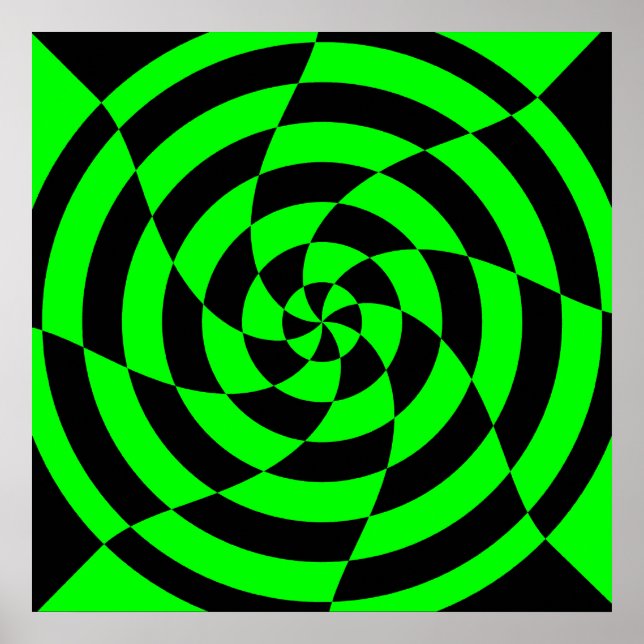 Corey Tiger 80s Vintage Op Art Poster (Front)