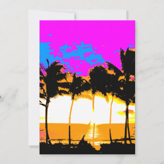 Corey Tiger 80s Vintage Palm Trees Sunset