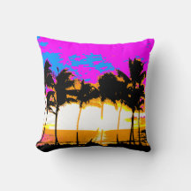 Corey Tiger 80s Vintage Palm Trees Sunset