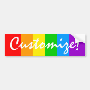 Corey Tiger 80s Vintage Rainbow Bumper Sticker