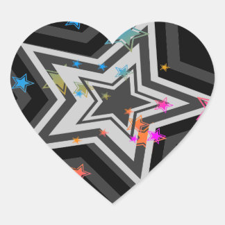 Corey Tiger 80s Vintage Stars Heart Sticker