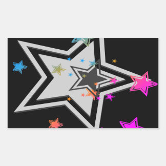 Corey Tiger 80s Vintage Stars Rectangular Sticker