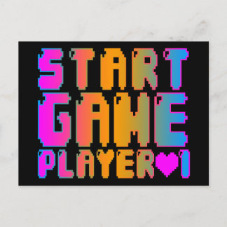 Corey Tiger 80s Vintage Start Game Player 1 Postcard
