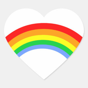 Corey Tiger 80s Vintage Style Rainbow Heart Sticker