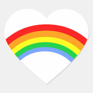 Corey Tiger 80s Vintage Style Rainbow Heart Sticker