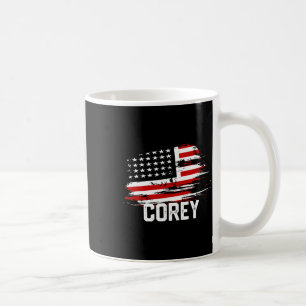 Corey Usa Flag Personalised 4th Of July Corey Coffee Mug