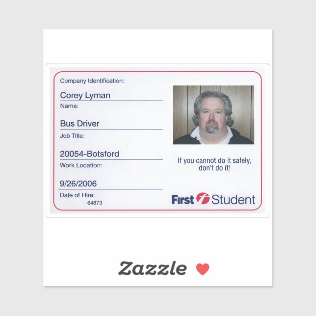 Corey's First Student Badge (Sheet)