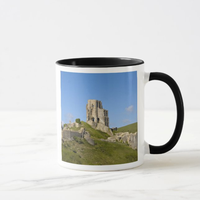 Corfe Castle, Corfe, Dorset, England Mug (Right)