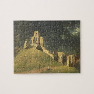 Corfe Castle, Dorset, 1764 (oil on canvas) Jigsaw Puzzle
