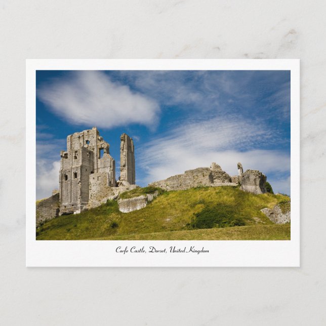 Corfe Castle, Dorset, United Kingdom Postcard (Front)