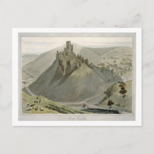 Corfe Castle, from 'A Voyage Around Great Britain Postcard