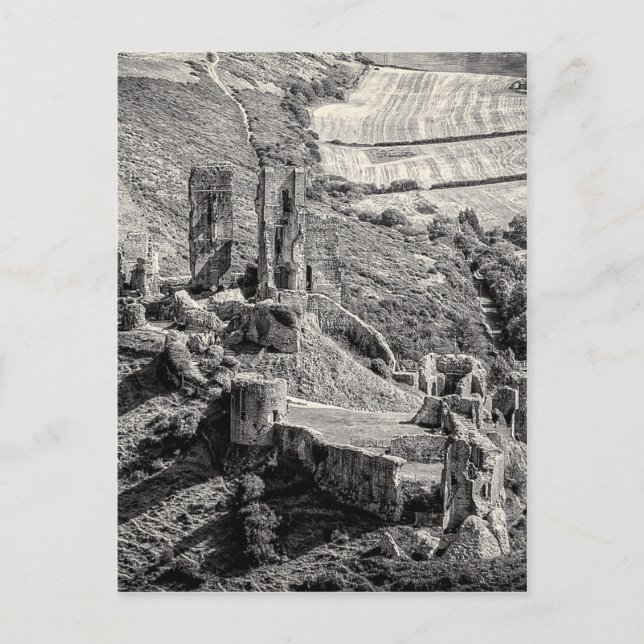 Corfe Castle Postcard (Front)