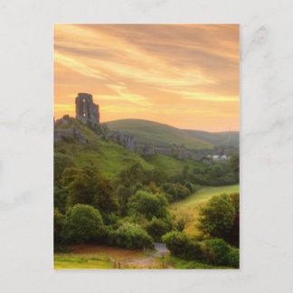 Corfe Castle Sunrise Postcard
