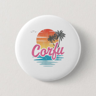 Corfu _1  6 cm round badge