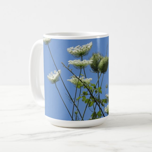 Corfu Cream Wildflowers Coffee Mug (Front Left)