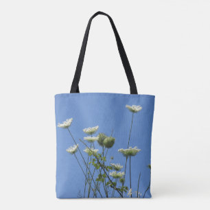 Corfu Cream Wildflowers Tote Bag