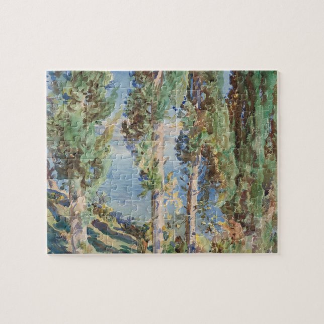 Corfu Cypresses by John Singer Sargent Jigsaw Puzzle (Horizontal)