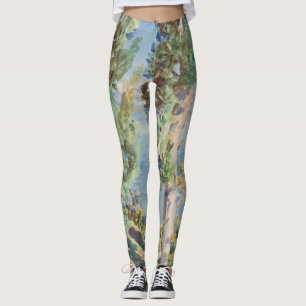 Corfu Cypresses by John Singer Sargent Leggings