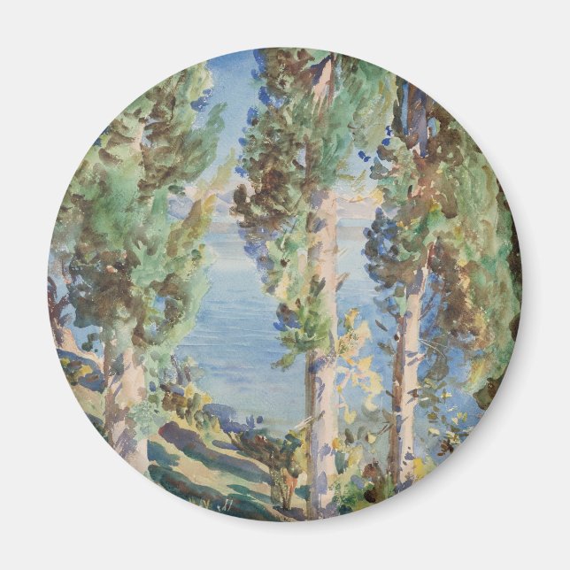Corfu Cypresses by John Singer Sargent Magnet (Front)