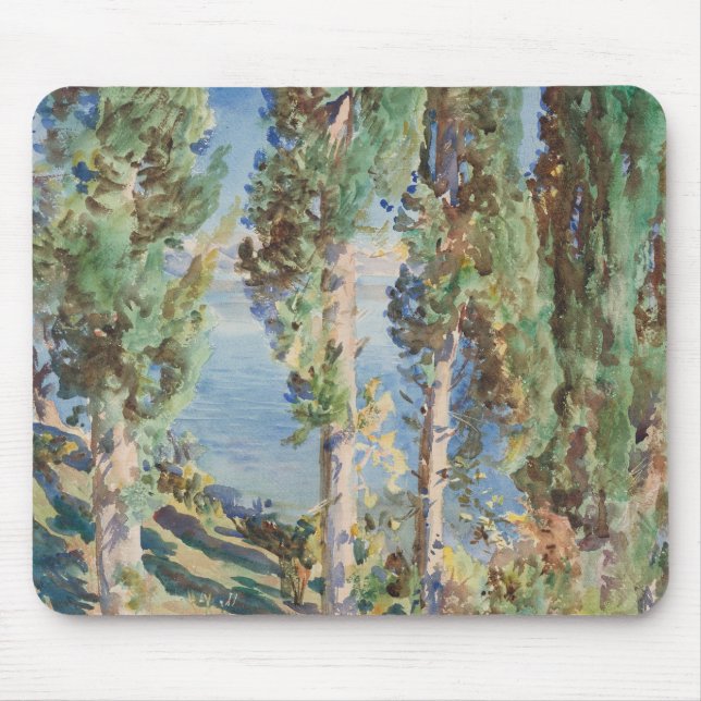 Corfu Cypresses by John Singer Sargent Mouse Mat (Front)