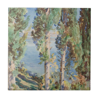 Corfu Cypresses by John Singer Sargent Tile