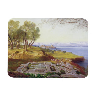 Corfu from Ascension, c.1856-64 (oil on canvas) Magnet