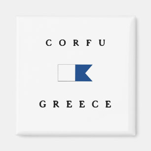 Corfu Greece Alpha Dive Flag Magnet