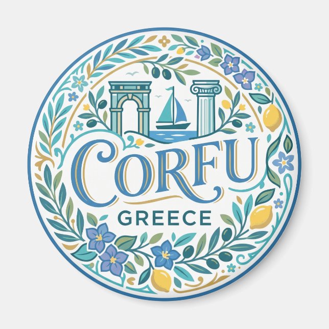 Corfu Greece Magnet (Front)