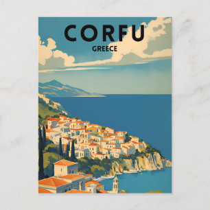 Corfu Greece Travel Postcard