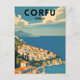 Corfu Greece Travel Postcard