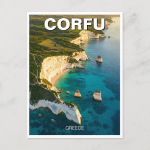 Corfu Greece Travel Postcard