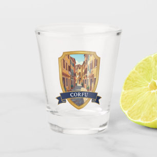 Corfu Greece Travel Shot Glass