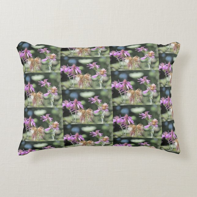 Corfu Lilac Wildflowers Accent Decorative Cushion (Front)