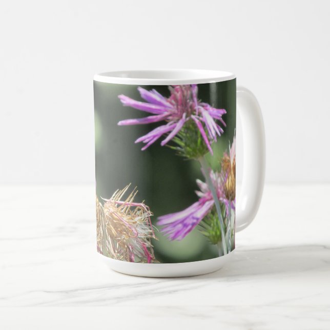 Corfu Lilac Wildflowers Coffee Mug (Front Right)