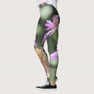 Corfu Lilac Wildflowers  Leggings