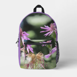 Corfu Lilac Wildflowers Printed Backpack