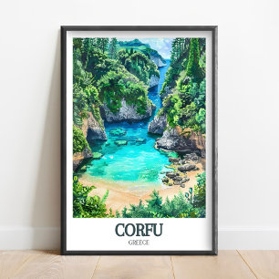 Corfu Print - Corfu Poster - Corfu Wall Art - Corf