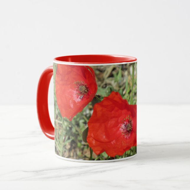 Corfu Red Poppies  Mug (Front Left)