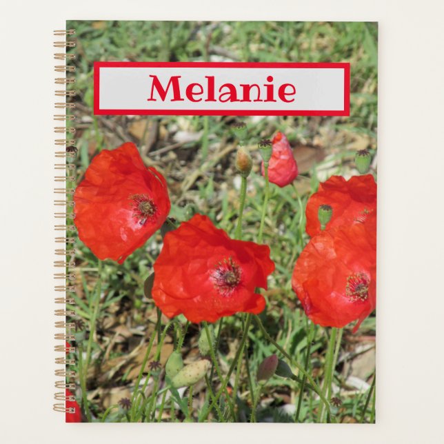 Corfu Red Poppies  Planner (Front)