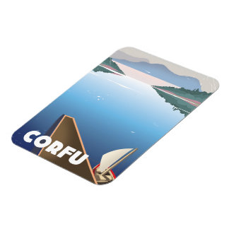 Corfu Travel poster Magnet