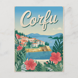 Corfu vintage postcard