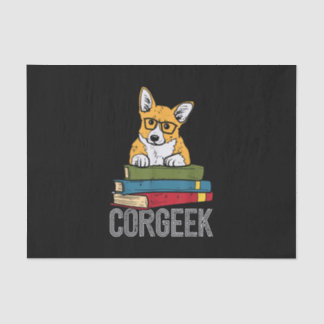 Corgeek Book Lover Welsh Corgi Funny Nerd Dog Tissue Paper