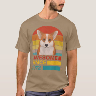 Corgi 2012 Birthday Funny Vintage Corgi Retro Suns T-Shirt