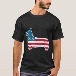 Corgi 4th Of July Dog Men Women American Flag T-Shirt