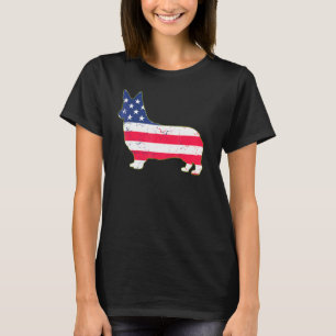 Corgi 4th Of July Dog Men Women American Flag T-Shirt