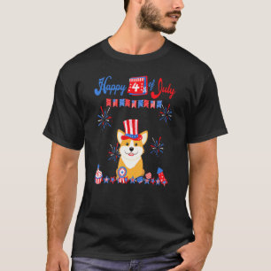 Corgi 4th Of July Pembroke Welsh Corgi Independenc T-Shirt