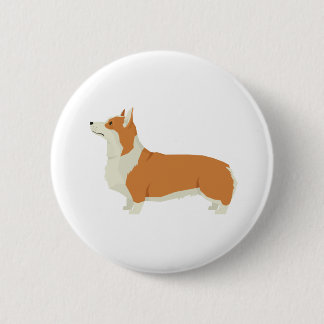 Corgi 6 Cm Round Badge